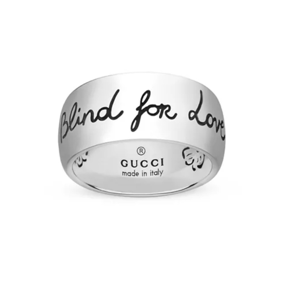 Gucci Silver Scripted “Blind For Love” Ring